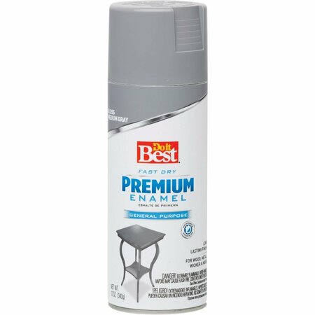ALL-SOURCE Premium Enamel 12 Oz. Gloss Spray Paint, Medium Gray 203442D